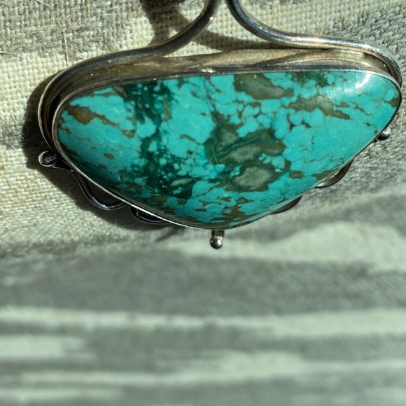 Massive Chrysacolla Sterling Pendant - Picture 4 of 7